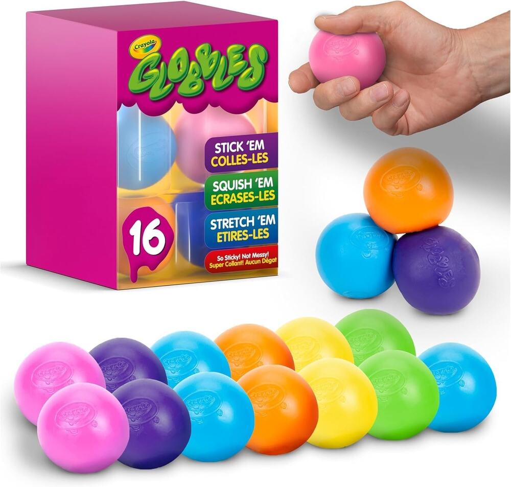🔥Globbles Fidget Toy 16 Count Crayola Sticky Ball BNWT🔥